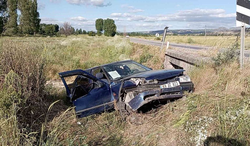 Tokat'ta otomobil şarampole uçtu: 1 ölü, 1 yaralı