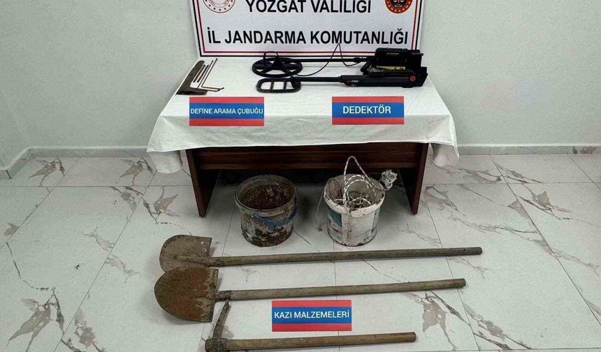 Yozgat'ta kaçak kazı yapan 7 kişi yakalandı