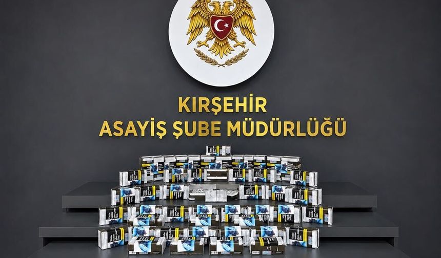 Kırşehir'de 460 paket makaron ele geçirildi