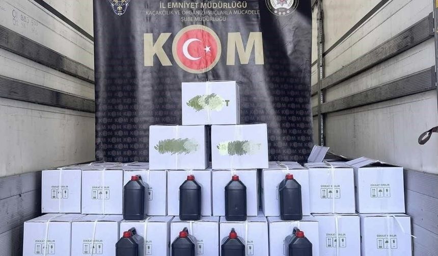 Niğde'de bin litre etil alkol ele geçirildi