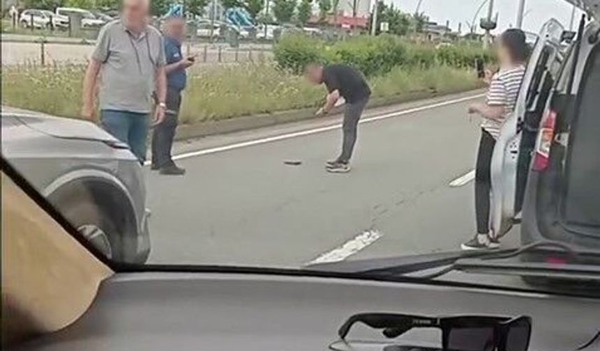 Rize'de yol ortasında tabanca bulundu