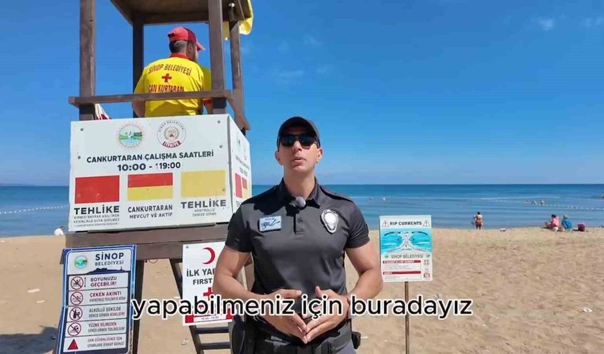 Sinop'ta boğulmalara karşı hayat kurtaran uyarılar
