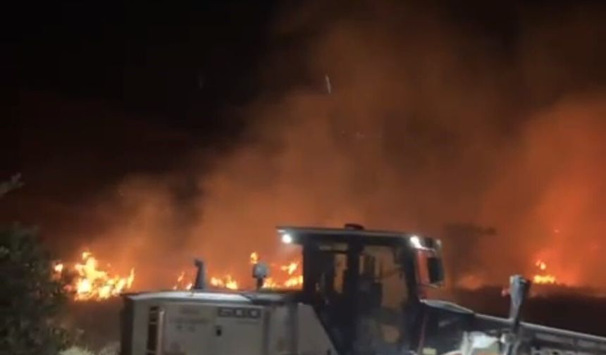 Yozgat'ta hububat ekili alanda yangın