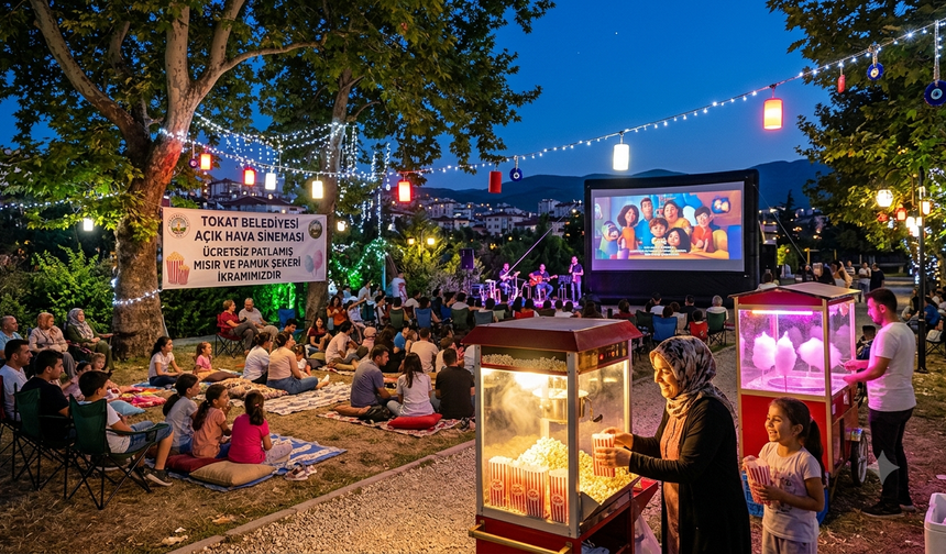 Tokat’ta Yaz Akşamları Sinema Keyfiyle Aydınlanıyor