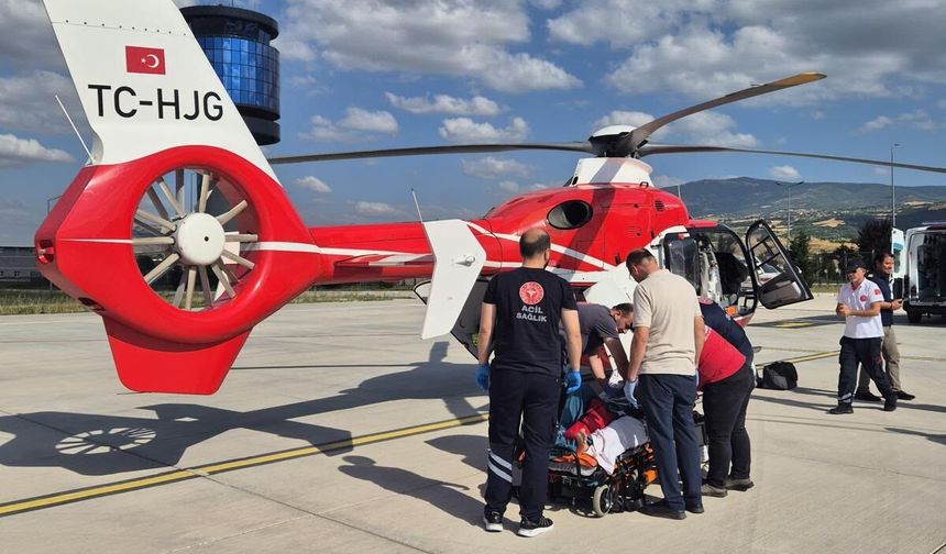 Tokat'ta 78 Yaşındaki Onkoloji Hastası Helikopter Ambulansla Konya'ya Sevk Edildi