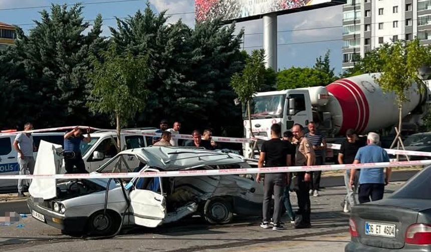 Ankara'da trafik kazası: 1 ölü, 2 yaralı