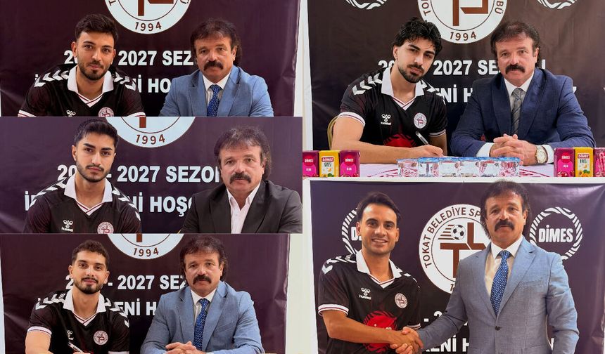 Tokat Belediyespor’da Transfer Hareketliliği Sürüyor! 5 İsimle Daha Anlaşma Sağlandı
