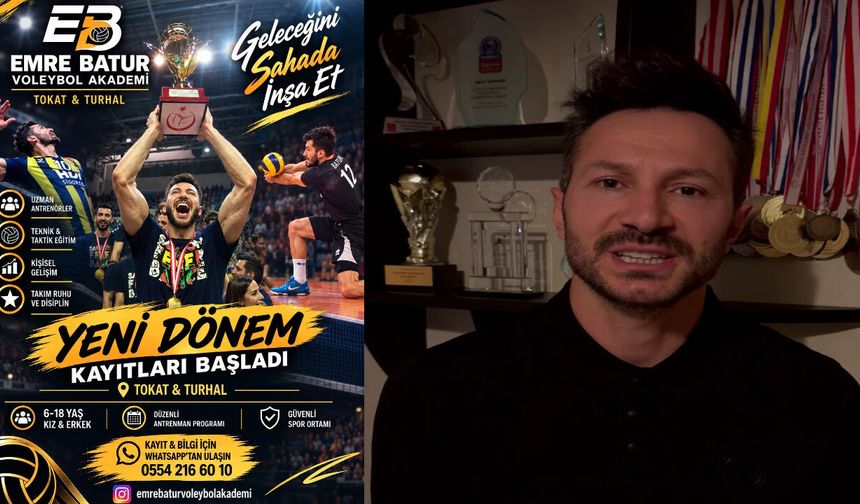 Milli Voleybolcu Emre Batur, Tokat’ta Voleybol Akademisi Kuruyor