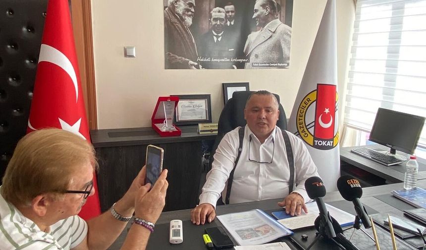 TOKAT GAZETECİLER CEMİYETİ BAŞKANI ÖZDEMİR’DEN BASIN TOPLANTISI
