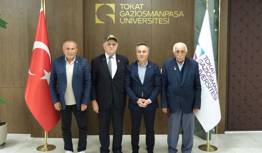 Tokat'ta Anlamlı Buluşma! Muharip Gazilerden Rektör Prof. Dr. Fatih Yılmaz'a Ziyaret