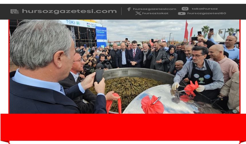 İstanbul’da Erbaa Rüzgarı! Dev Kazanda 460 Bin Zeytinyağlı Sarma Dağıtıldı