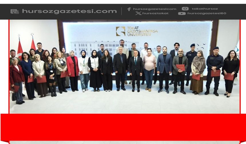 TOGÜ'de Bağımlılıkla Mücadele Eğitmenlerine Teşekkür Belgesi