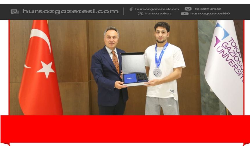 TOGÜ'lü Milli Güreşçi Bekir Keser Dünya İkincisi Oldu! Şampiyondan Rektör Yılmaz’a Ziyaret