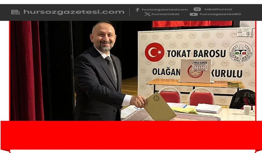 Tokat Barosu'nda Volkan Bozkurt Güven Tazeledi! Üçüncü Kez Başkan Seçildi
