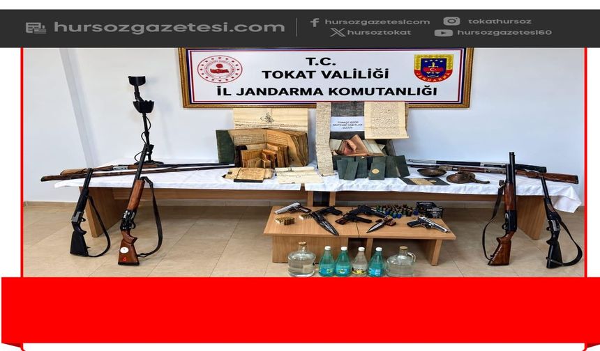 Tokat Zile'de Tarihi Eser ve Silah Kaçakçılığı Operasyonu! 7 Adrese Eş Zamanlı Baskın