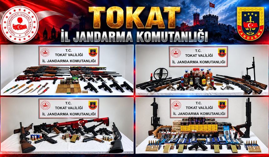 Tokat'ta Jandarmadan 6 İlçede Silah Kaçakçılığı Operasyonu! 29 Gözaltı