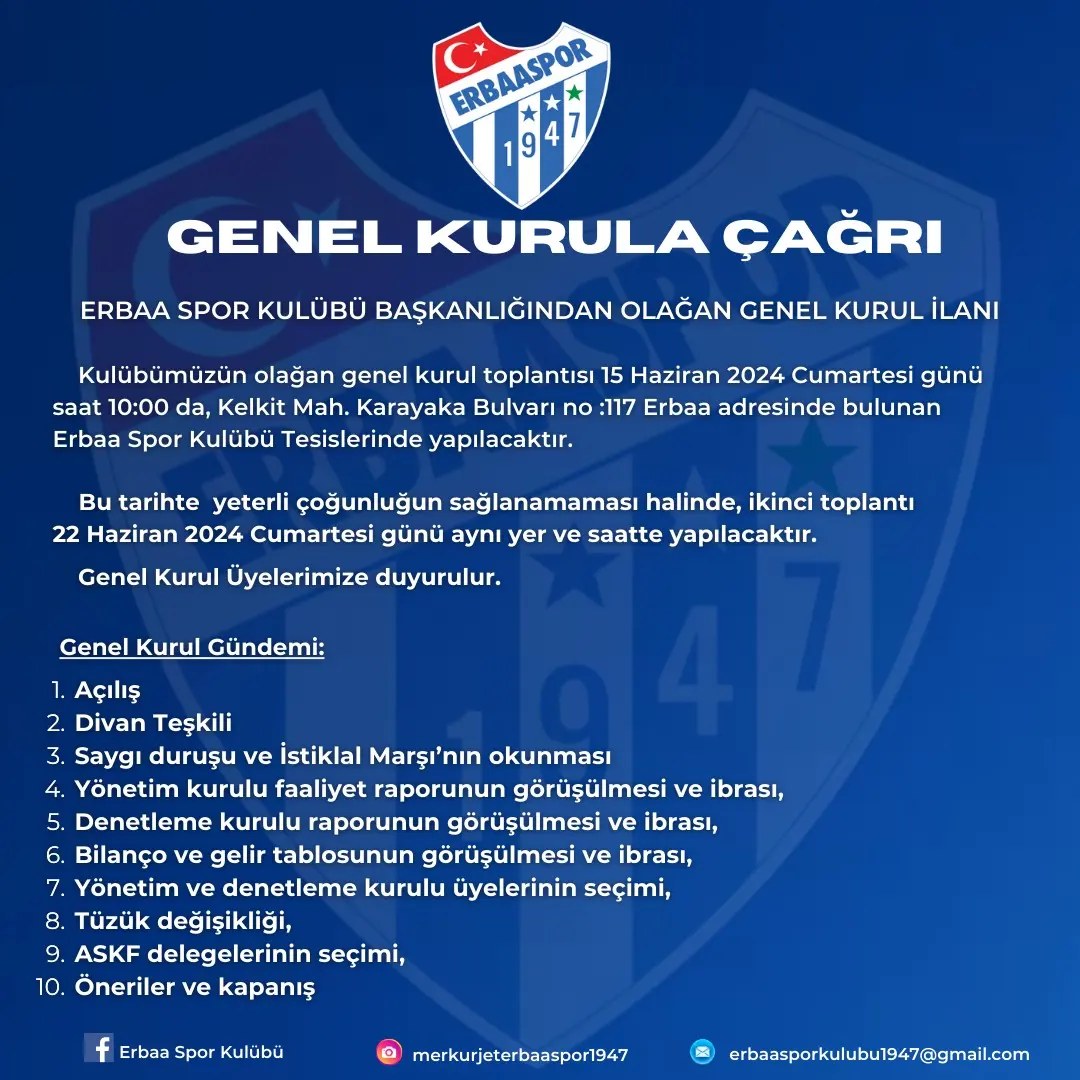 Merkür Jet Erbaaspor’da Kongre (1)