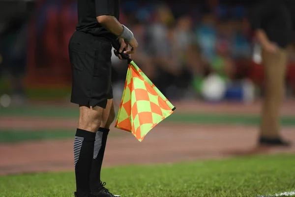 Stock Photo Assistant Referee Hold Flag
