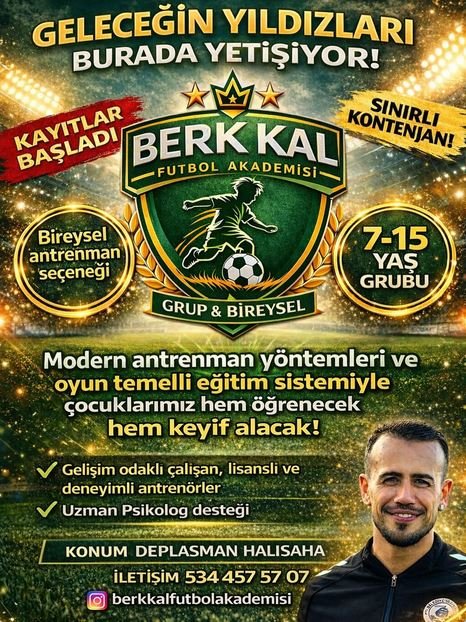 Geleceğin Yıldız Futbolcuları Berk Kal Futbol Akademisi'nde Yetişecek