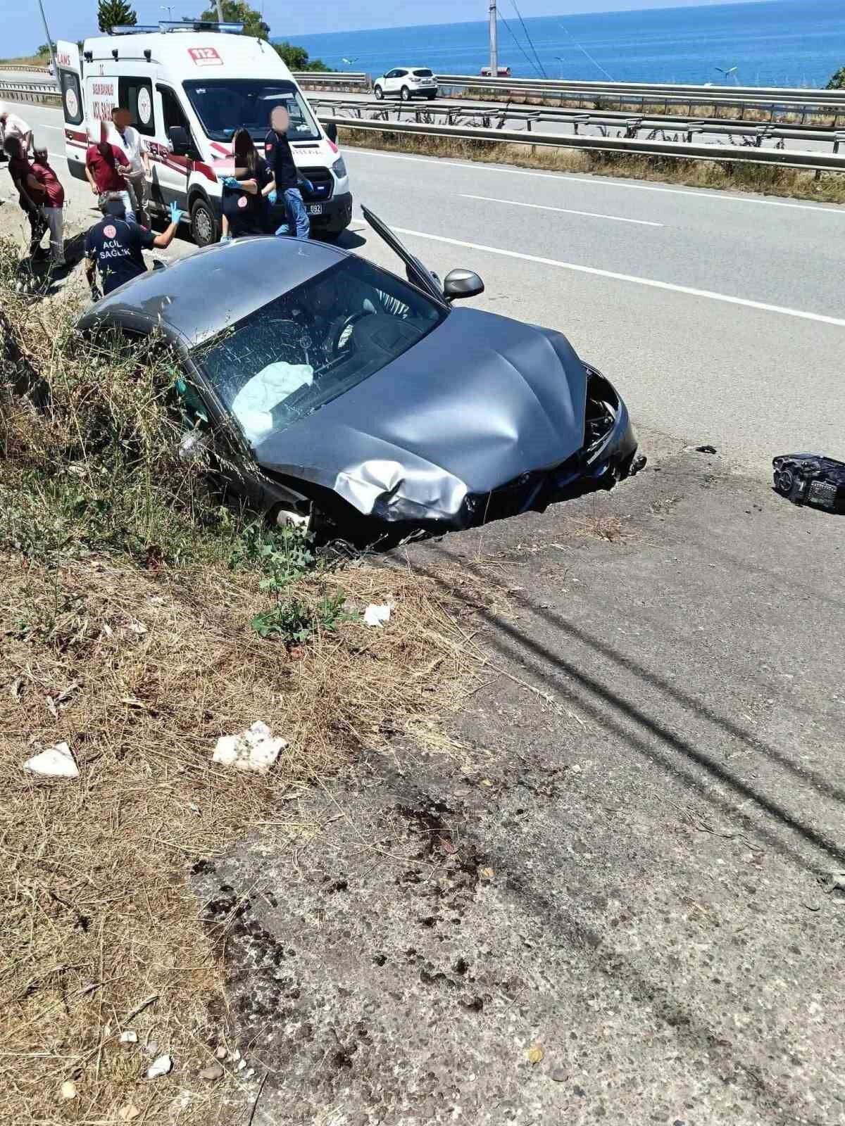 Giresun'da otomobil ile motosiklet çarpıştı: 1 ölü,3 yaralı