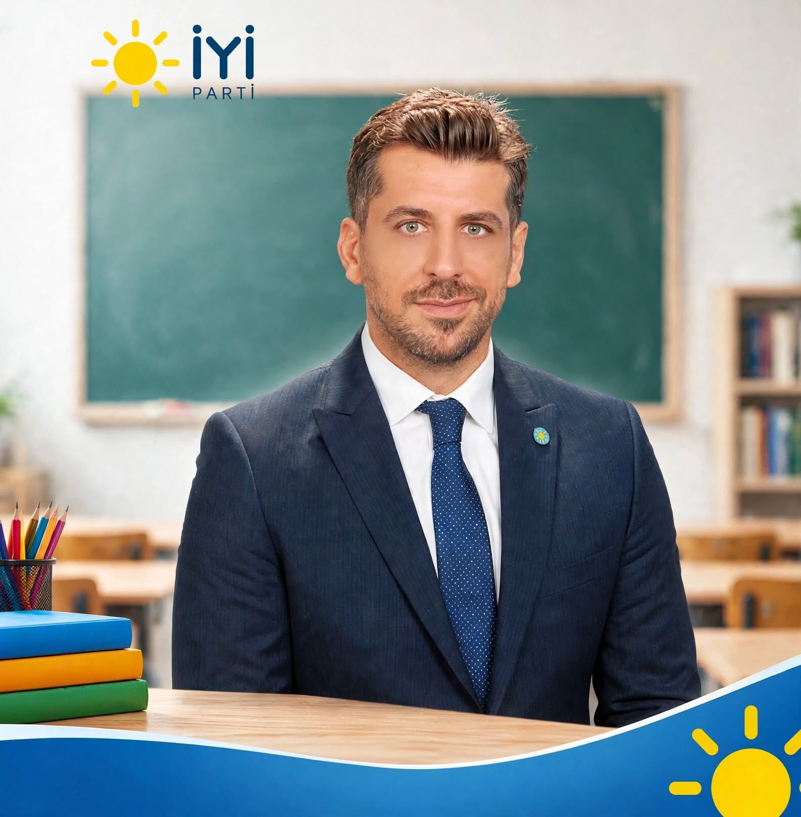Clean Classroom Portrait Grseldeki Tm Yazlar Sil Sadece Iyi Parti Logo Yazs Sadaki Kiiyi Ortala